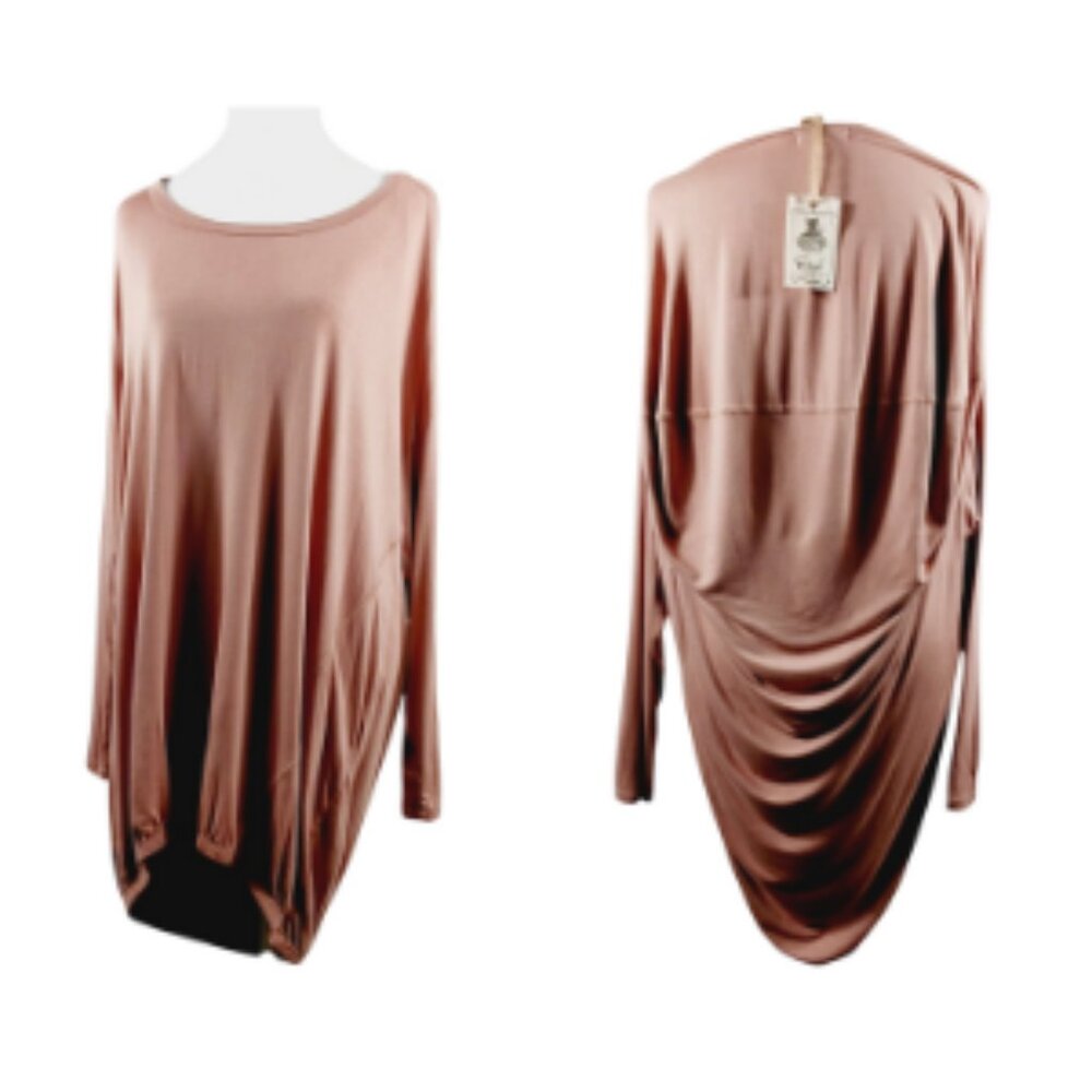 Easel NWT, Bubble Dress, Size Small, Dusty Rose,  Modern, Neutral, Monochromatic